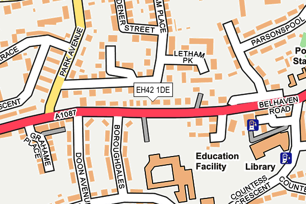 EH42 1DE map - OS OpenMap – Local (Ordnance Survey) EH42 1DE map - OS OpenMap – Local (Ordnance Survey)