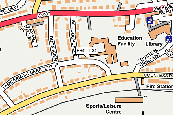 EH42 1DG map - OS OpenMap – Local (Ordnance Survey) EH42 1DG map - OS OpenMap – Local (Ordnance Survey)