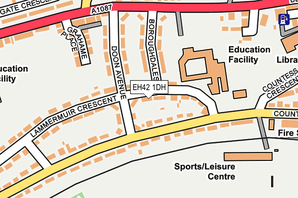 EH42 1DH map - OS OpenMap – Local (Ordnance Survey) EH42 1DH map - OS OpenMap – Local (Ordnance Survey)