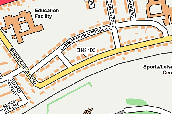 EH42 1DS map - OS OpenMap – Local (Ordnance Survey) EH42 1DS map - OS OpenMap – Local (Ordnance Survey)