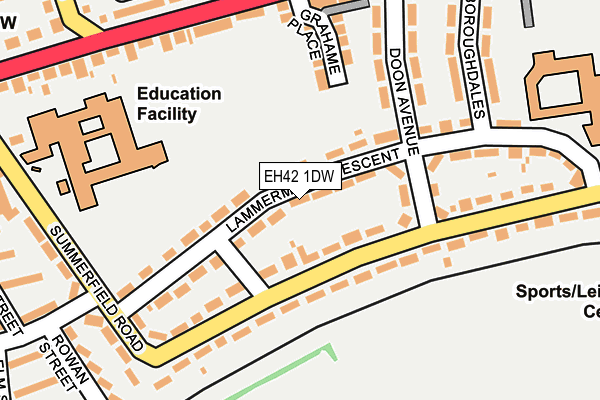 EH42 1DW map - OS OpenMap – Local (Ordnance Survey) EH42 1DW map - OS OpenMap – Local (Ordnance Survey)