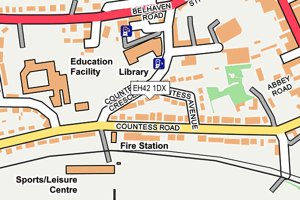 EH42 1DX map - OS OpenMap – Local (Ordnance Survey) EH42 1DX map - OS OpenMap – Local (Ordnance Survey)