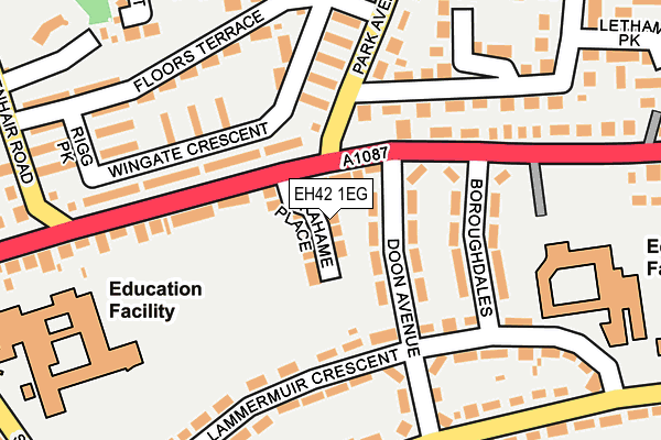 EH42 1EG map - OS OpenMap – Local (Ordnance Survey) EH42 1EG map - OS OpenMap – Local (Ordnance Survey)