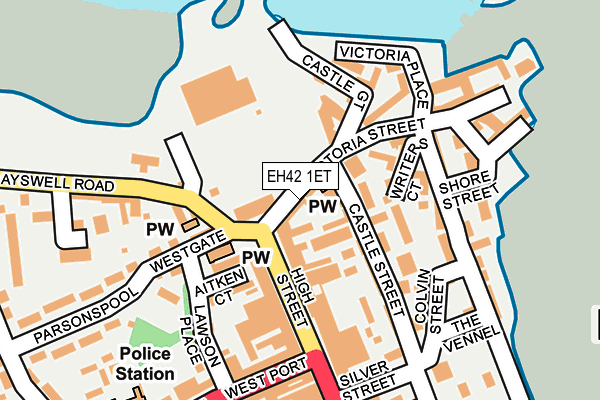 EH42 1ET map - OS OpenMap – Local (Ordnance Survey) EH42 1ET map - OS OpenMap – Local (Ordnance Survey)