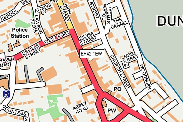 EH42 1EW map - OS OpenMap – Local (Ordnance Survey)