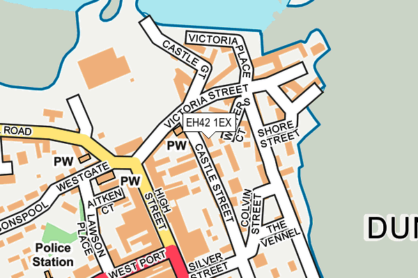 EH42 1EX map - OS OpenMap – Local (Ordnance Survey) EH42 1EX map - OS OpenMap – Local (Ordnance Survey)