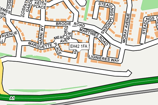 EH42 1FA map - OS OpenMap – Local (Ordnance Survey) EH42 1FA map - OS OpenMap – Local (Ordnance Survey)