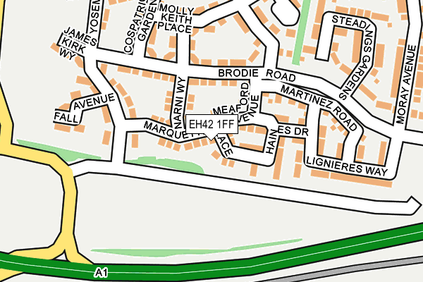 EH42 1FF map - OS OpenMap – Local (Ordnance Survey) EH42 1FF map - OS OpenMap – Local (Ordnance Survey)