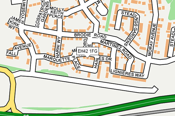 EH42 1FG map - OS OpenMap – Local (Ordnance Survey) EH42 1FG map - OS OpenMap – Local (Ordnance Survey)