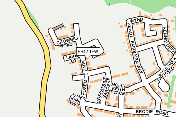 EH42 1FW map - OS OpenMap – Local (Ordnance Survey) EH42 1FW map - OS OpenMap – Local (Ordnance Survey)