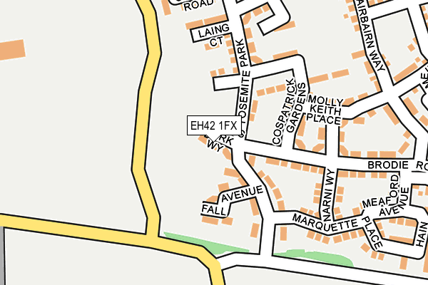 EH42 1FX map - OS OpenMap – Local (Ordnance Survey) EH42 1FX map - OS OpenMap – Local (Ordnance Survey)