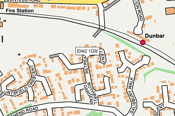 EH42 1GW map - OS OpenMap – Local (Ordnance Survey) EH42 1GW map - OS OpenMap – Local (Ordnance Survey)