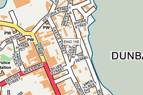 EH42 1HE map - OS OpenMap – Local (Ordnance Survey) EH42 1HE map - OS OpenMap – Local (Ordnance Survey)