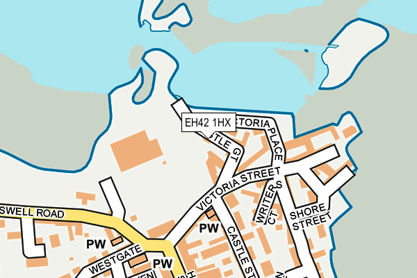 EH42 1HX map - OS OpenMap – Local (Ordnance Survey) EH42 1HX map - OS OpenMap – Local (Ordnance Survey)