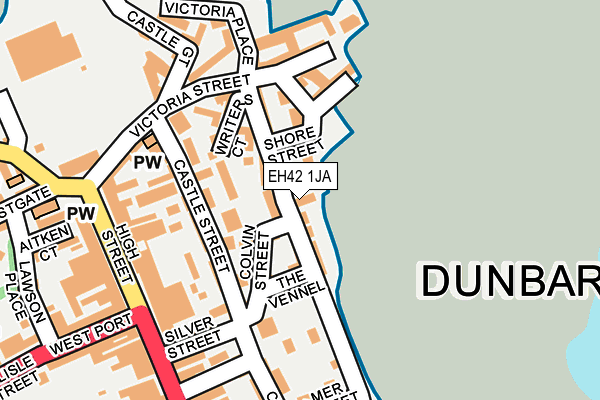 EH42 1JA map - OS OpenMap – Local (Ordnance Survey) EH42 1JA map - OS OpenMap – Local (Ordnance Survey)