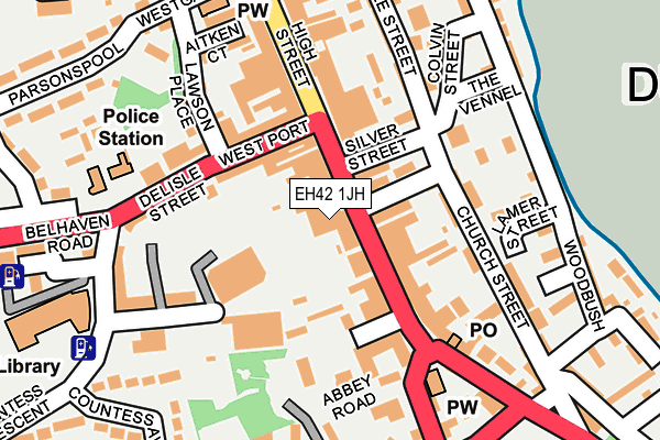 EH42 1JH map - OS OpenMap – Local (Ordnance Survey) EH42 1JH map - OS OpenMap – Local (Ordnance Survey)
