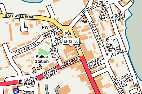 EH42 1JJ map - OS OpenMap – Local (Ordnance Survey) EH42 1JJ map - OS OpenMap – Local (Ordnance Survey)