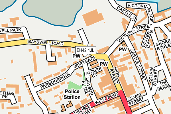 EH42 1JL map - OS OpenMap – Local (Ordnance Survey) EH42 1JL map - OS OpenMap – Local (Ordnance Survey)