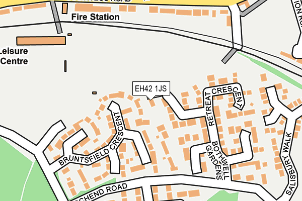 EH42 1JS map - OS OpenMap – Local (Ordnance Survey) EH42 1JS map - OS OpenMap – Local (Ordnance Survey)
