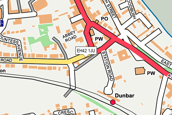 EH42 1JU map - OS OpenMap – Local (Ordnance Survey) EH42 1JU map - OS OpenMap – Local (Ordnance Survey)