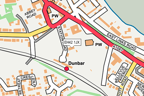 EH42 1JX map - OS OpenMap – Local (Ordnance Survey) EH42 1JX map - OS OpenMap – Local (Ordnance Survey)