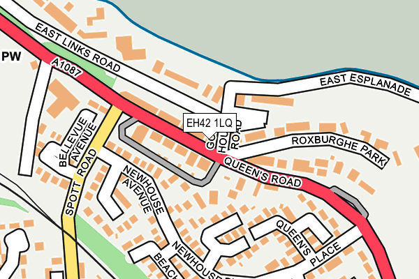 EH42 1LQ map - OS OpenMap – Local (Ordnance Survey) EH42 1LQ map - OS OpenMap – Local (Ordnance Survey)