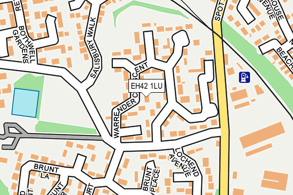 EH42 1LU map - OS OpenMap – Local (Ordnance Survey) EH42 1LU map - OS OpenMap – Local (Ordnance Survey)