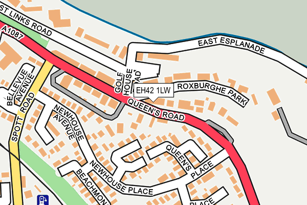 EH42 1LW map - OS OpenMap – Local (Ordnance Survey) EH42 1LW map - OS OpenMap – Local (Ordnance Survey)