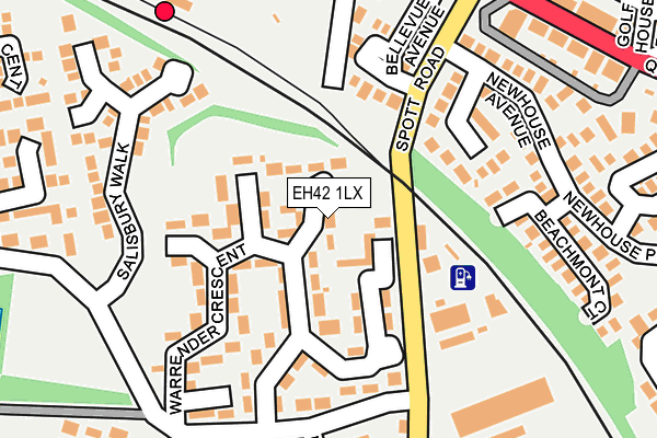 EH42 1LX map - OS OpenMap – Local (Ordnance Survey) EH42 1LX map - OS OpenMap – Local (Ordnance Survey)