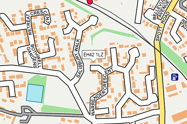 EH42 1LZ map - OS OpenMap – Local (Ordnance Survey) EH42 1LZ map - OS OpenMap – Local (Ordnance Survey)