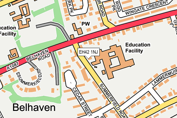 EH42 1NJ map - OS OpenMap – Local (Ordnance Survey) EH42 1NJ map - OS OpenMap – Local (Ordnance Survey)