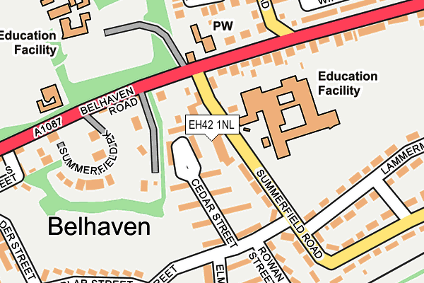 EH42 1NL map - OS OpenMap – Local (Ordnance Survey) EH42 1NL map - OS OpenMap – Local (Ordnance Survey)