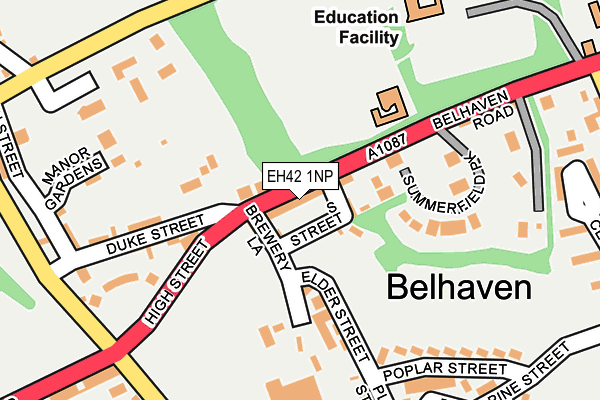 EH42 1NP map - OS OpenMap – Local (Ordnance Survey) EH42 1NP map - OS OpenMap – Local (Ordnance Survey)