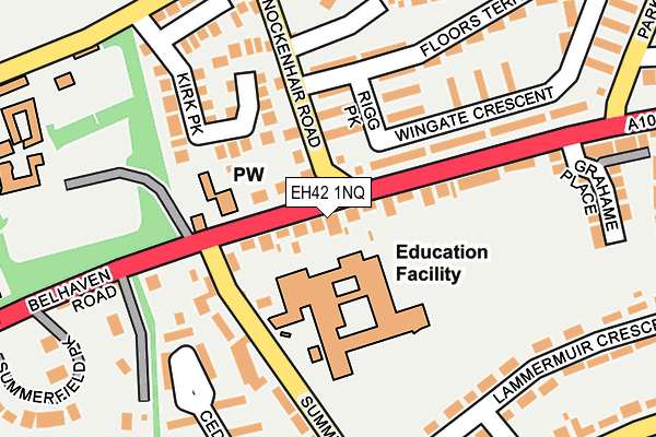 EH42 1NQ map - OS OpenMap – Local (Ordnance Survey) EH42 1NQ map - OS OpenMap – Local (Ordnance Survey)