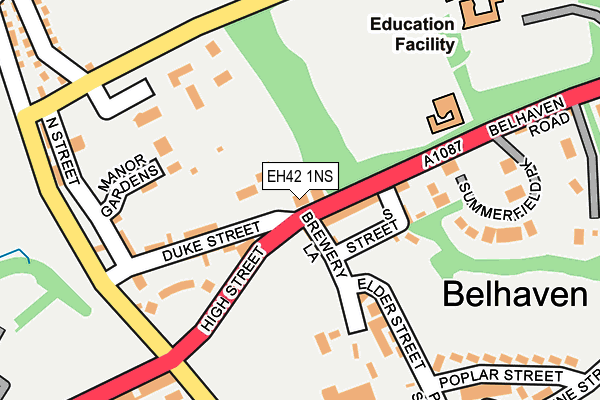 EH42 1NS map - OS OpenMap – Local (Ordnance Survey) EH42 1NS map - OS OpenMap – Local (Ordnance Survey)
