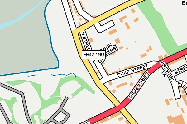 EH42 1NU map - OS OpenMap – Local (Ordnance Survey) EH42 1NU map - OS OpenMap – Local (Ordnance Survey)