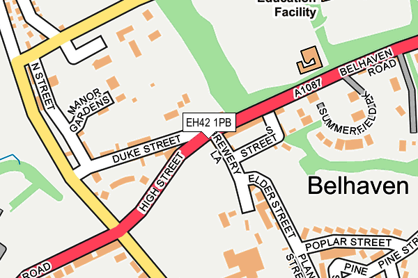 EH42 1PB map - OS OpenMap – Local (Ordnance Survey) EH42 1PB map - OS OpenMap – Local (Ordnance Survey)