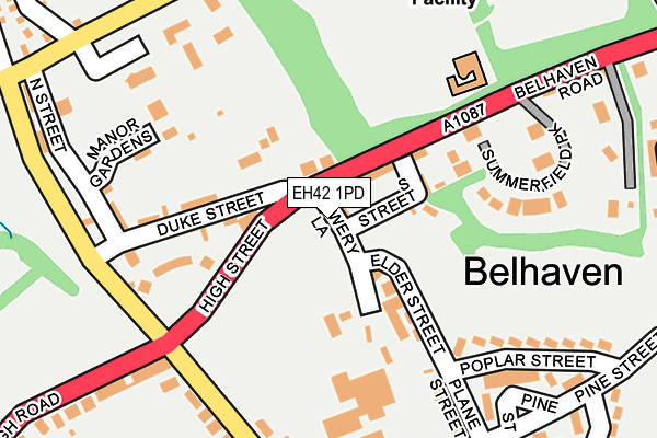 EH42 1PD map - OS OpenMap – Local (Ordnance Survey) EH42 1PD map - OS OpenMap – Local (Ordnance Survey)