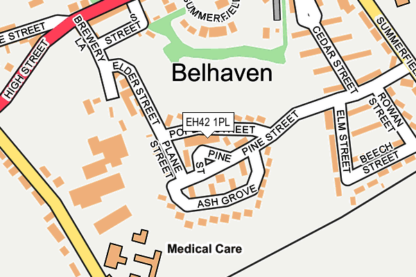 EH42 1PL map - OS OpenMap – Local (Ordnance Survey) EH42 1PL map - OS OpenMap – Local (Ordnance Survey)