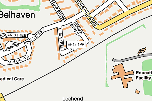 EH42 1PP map - OS OpenMap – Local (Ordnance Survey) EH42 1PP map - OS OpenMap – Local (Ordnance Survey)
