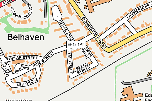 EH42 1PT map - OS OpenMap – Local (Ordnance Survey) EH42 1PT map - OS OpenMap – Local (Ordnance Survey)