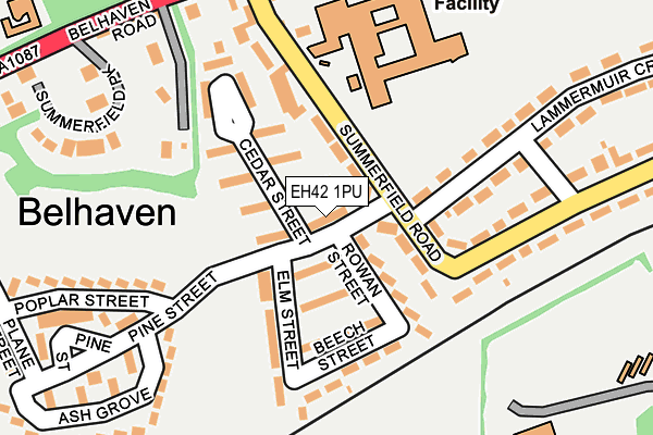 EH42 1PU map - OS OpenMap – Local (Ordnance Survey) EH42 1PU map - OS OpenMap – Local (Ordnance Survey)
