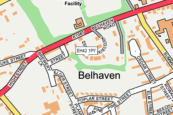 EH42 1PY map - OS OpenMap – Local (Ordnance Survey) EH42 1PY map - OS OpenMap – Local (Ordnance Survey)