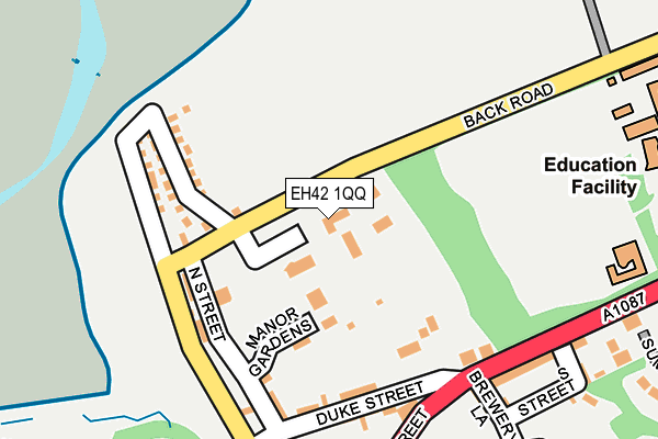 EH42 1QQ map - OS OpenMap – Local (Ordnance Survey) EH42 1QQ map - OS OpenMap – Local (Ordnance Survey)