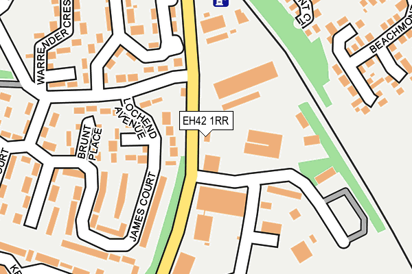 EH42 1RR map - OS OpenMap – Local (Ordnance Survey) EH42 1RR map - OS OpenMap – Local (Ordnance Survey)