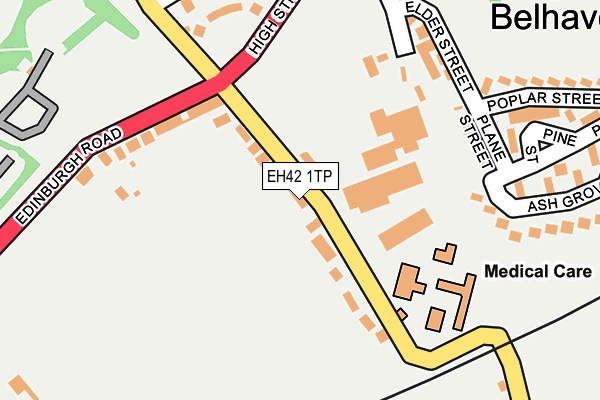 EH42 1TP map - OS OpenMap – Local (Ordnance Survey) EH42 1TP map - OS OpenMap – Local (Ordnance Survey)