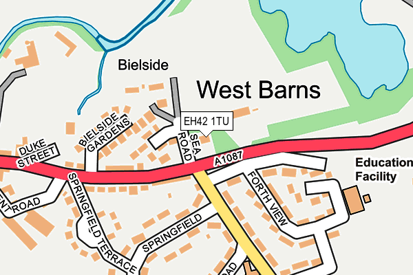 EH42 1TU map - OS OpenMap – Local (Ordnance Survey) EH42 1TU map - OS OpenMap – Local (Ordnance Survey)