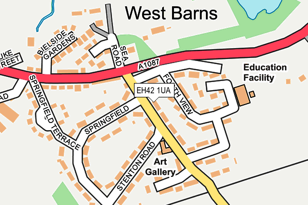 EH42 1UA map - OS OpenMap – Local (Ordnance Survey) EH42 1UA map - OS OpenMap – Local (Ordnance Survey)
