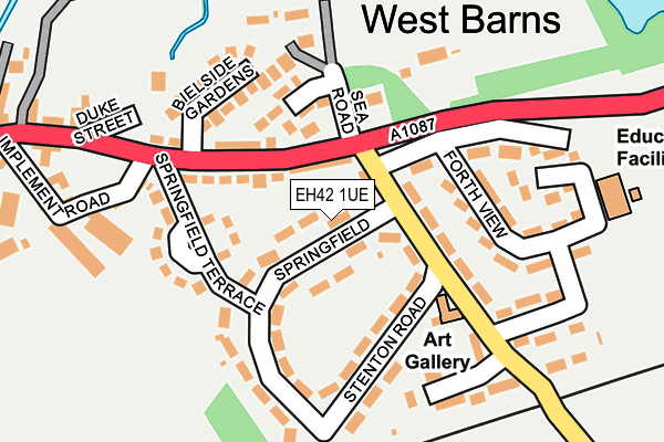 EH42 1UE map - OS OpenMap – Local (Ordnance Survey) EH42 1UE map - OS OpenMap – Local (Ordnance Survey)