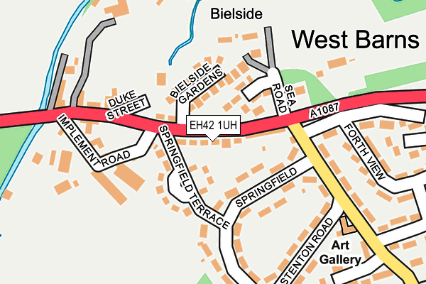 EH42 1UH map - OS OpenMap – Local (Ordnance Survey) EH42 1UH map - OS OpenMap – Local (Ordnance Survey)